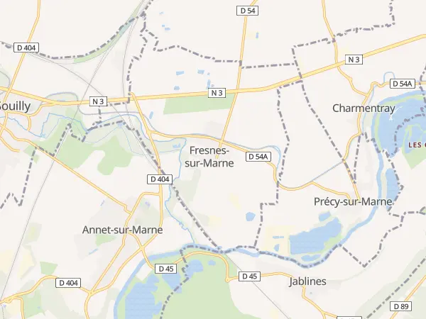 Plan de Fresnes-sur-Marne