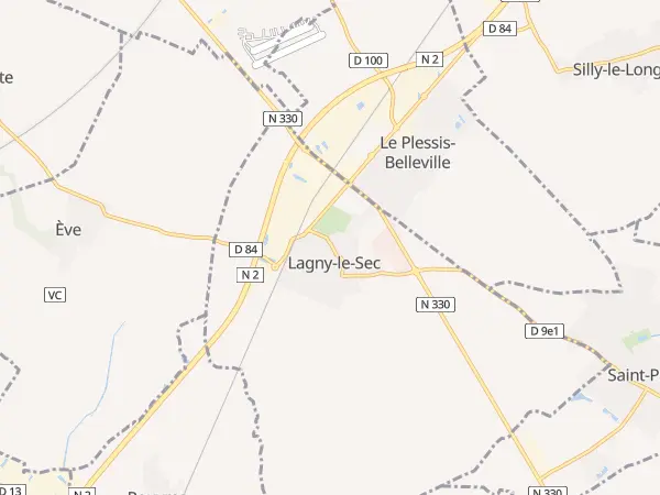 Plan de Lagny-le-Sec