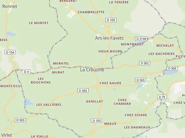 Plan de La Crouzille