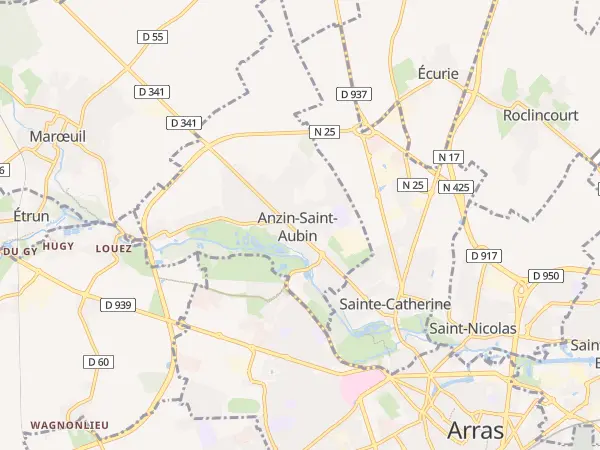 Plan de Anzin-Saint-Aubin