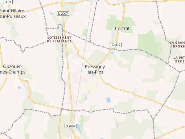 Plan de Pressigny-les-Pins