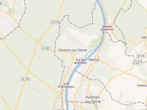 Plan de Samois-sur-Seine