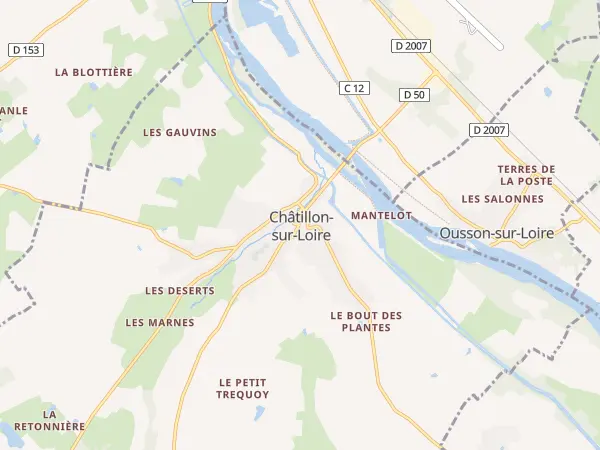 Plan de Châtillon-sur-Loire