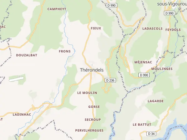 Plan de Thérondels