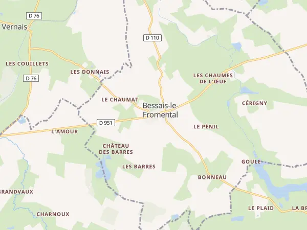 Plan de Bessais-le-Fromental