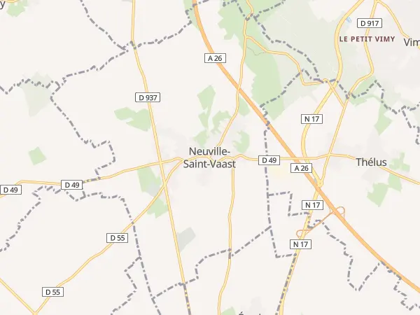 Plan de Neuville-Saint-Vaast