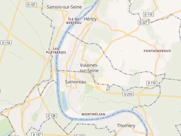 Plan de Vulaines-sur-Seine