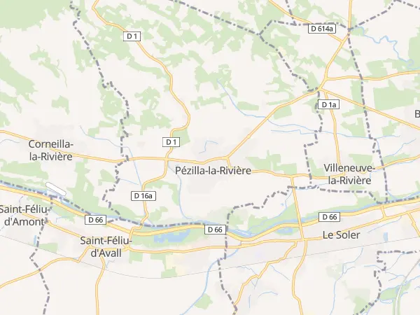 Plan de Pézilla-la-Rivière