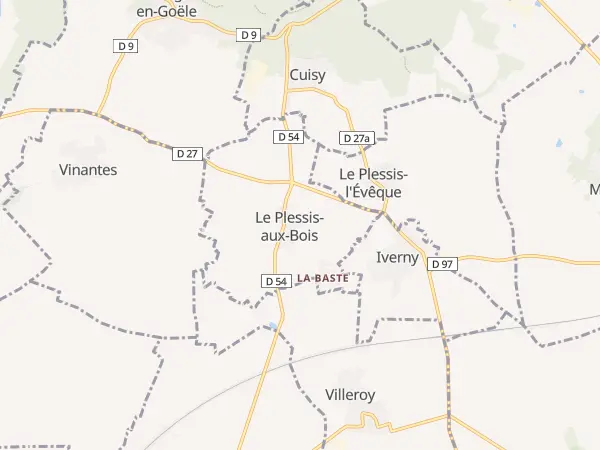 Plan du Plessis-aux-Bois