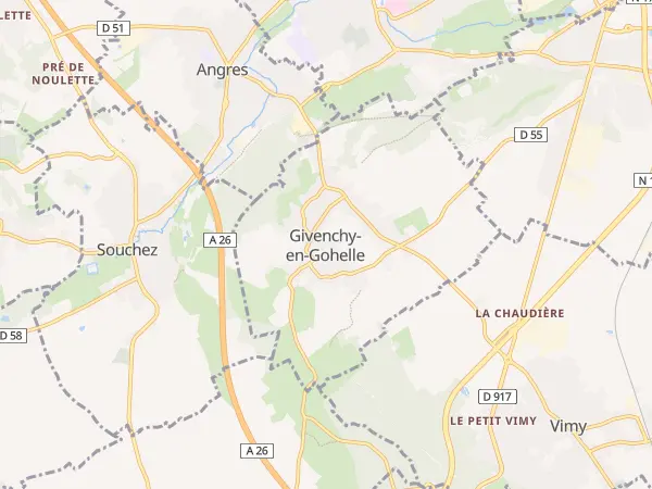 Plan de Givenchy-en-Gohelle