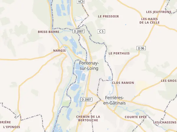Plan de Fontenay-sur-Loing