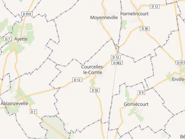 Plan de Courcelles-le-Comte