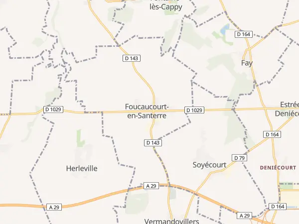 Plan de Foucaucourt-en-Santerre