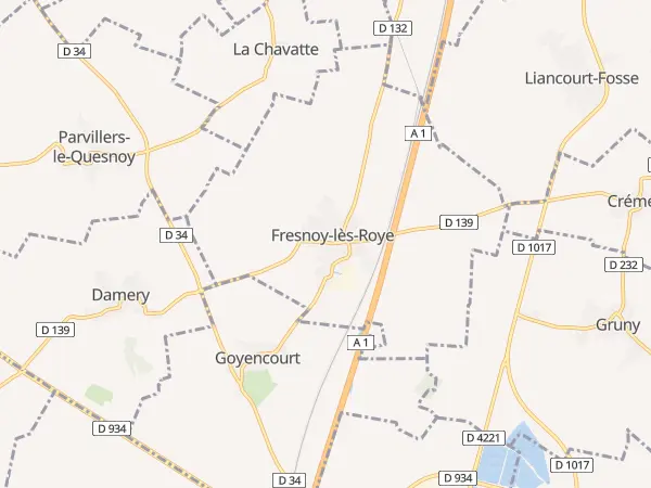 Plan de Fresnoy-lès-Roye
