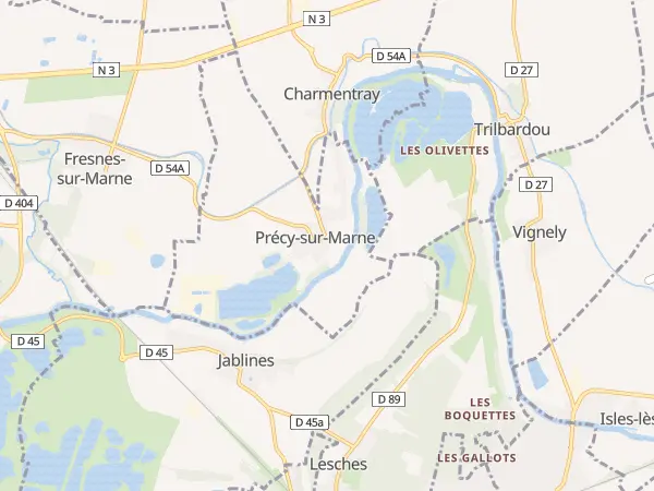 Plan de Précy-sur-Marne
