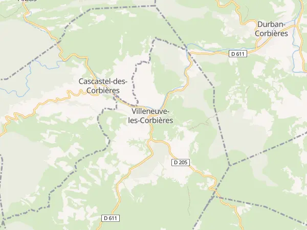 Plan de Villeneuve-les-Corbières