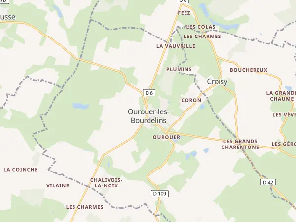 Plan de Ourouer-les-Bourdelins