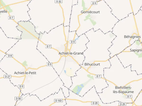 Plan de Achiet-le-Grand