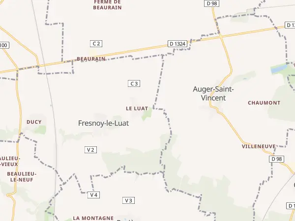 Plan de Fresnoy-le-Luat