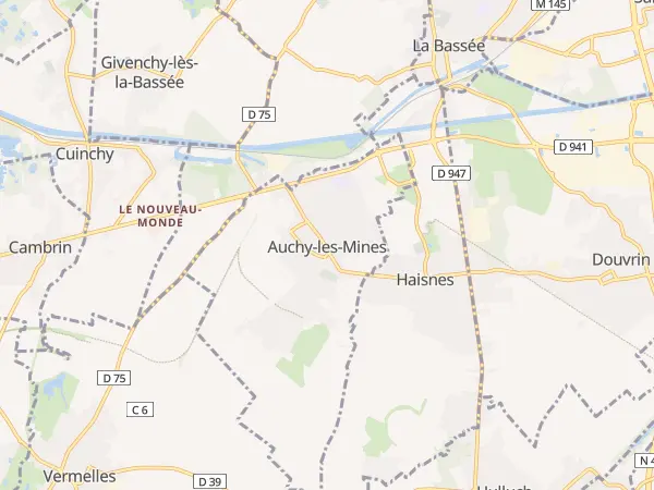 Plan de Auchy-les-Mines