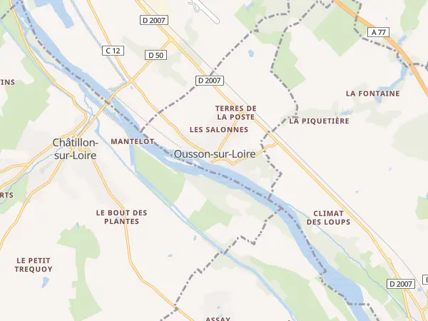 Plan de Ousson-sur-Loire