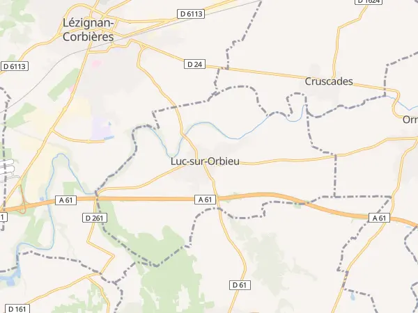 Plan de Luc-sur-Orbieu