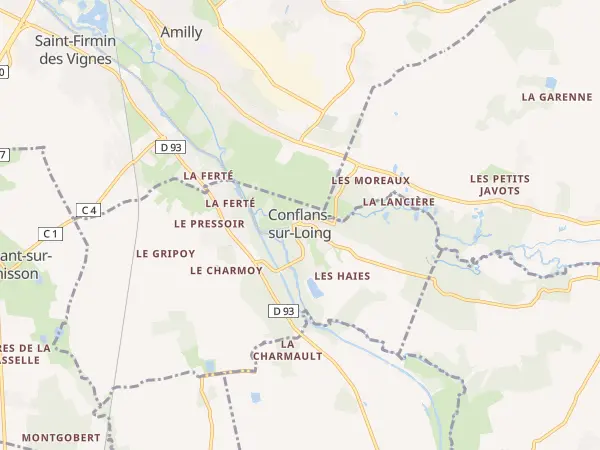 Plan de Conflans-sur-Loing