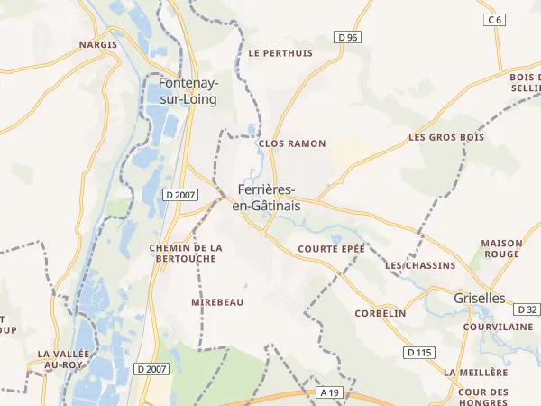 Plan de Ferrières-en-Gâtinais