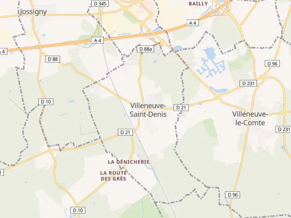 Plan de Villeneuve-Saint-Denis