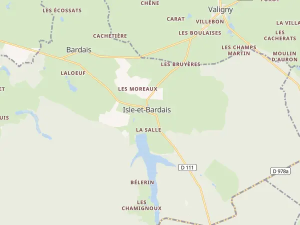 Plan de Isle-et-Bardais