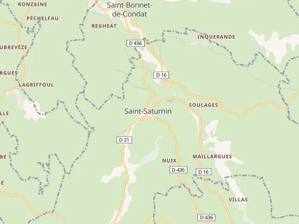 Plan de Saint-Saturnin