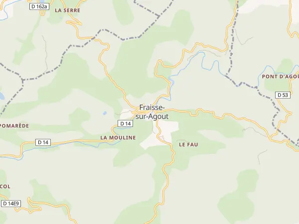Plan de Fraisse-sur-Agout