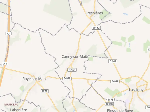 Plan de Canny-sur-Matz