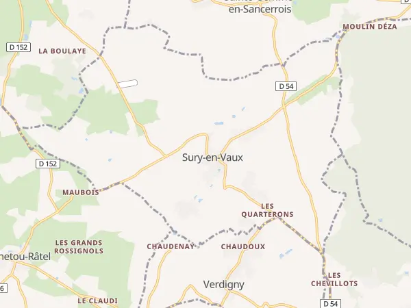 Plan de Sury-en-Vaux