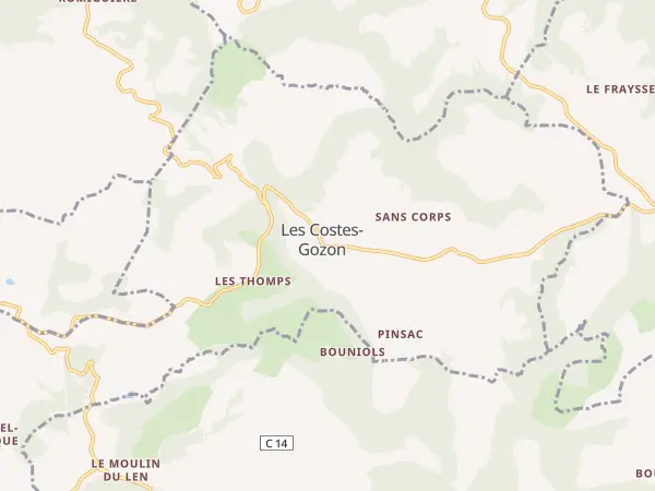 Plan des Costes-Gozon