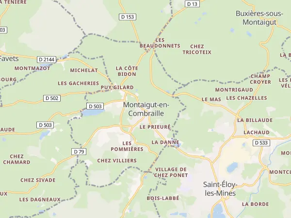 Plan de Montaigut-en-Combraille