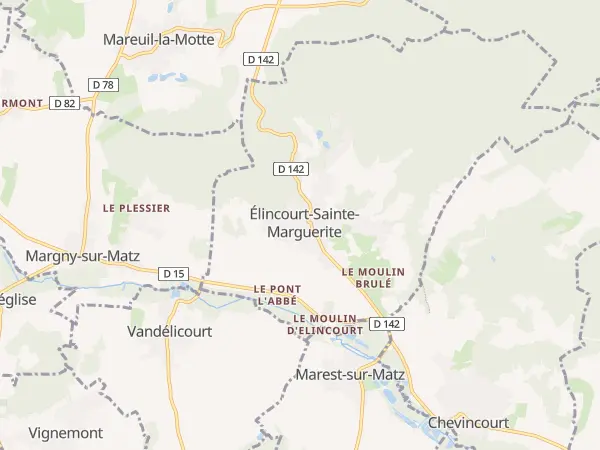 Plan de Élincourt-Sainte-Marguerite