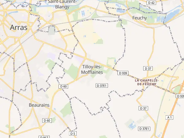 Plan de Tilloy-lès-Mofflaines