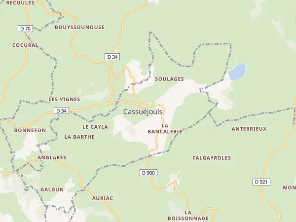 Plan de Cassuéjouls