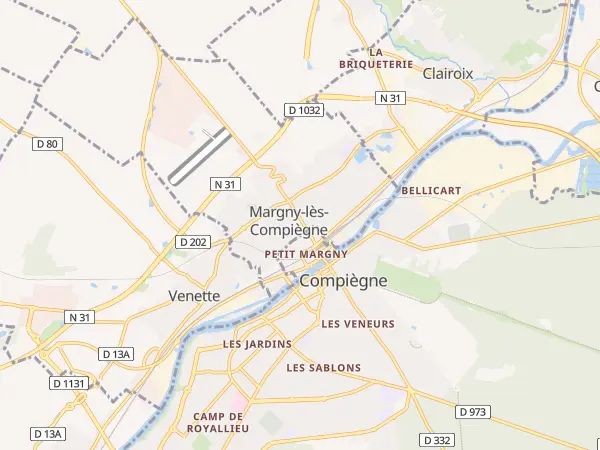 Plan de Margny-lès-Compiègne