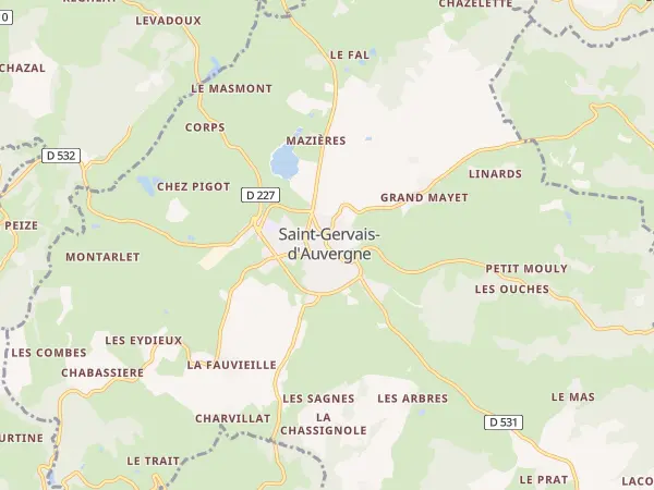 Plan de Saint-Gervais-d’Auvergne