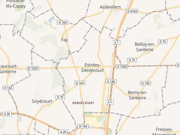 Plan de Estrées-Deniécourt