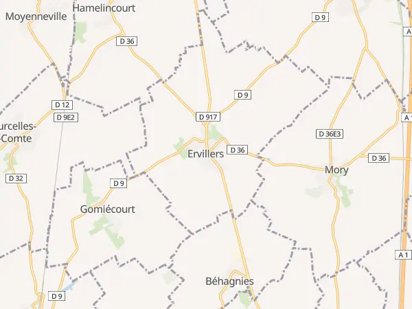 Plan de Ervillers