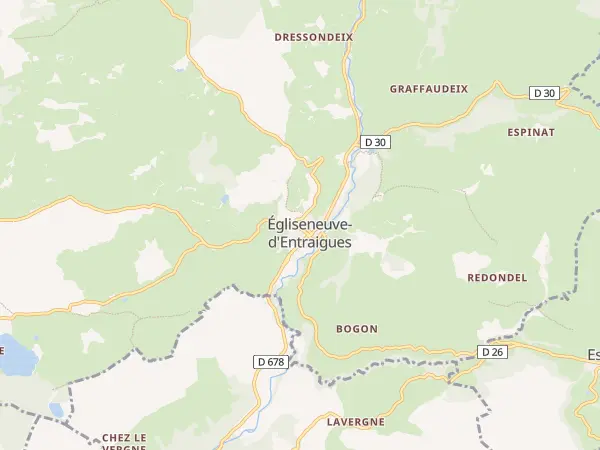 Plan de Égliseneuve-d’Entraigues