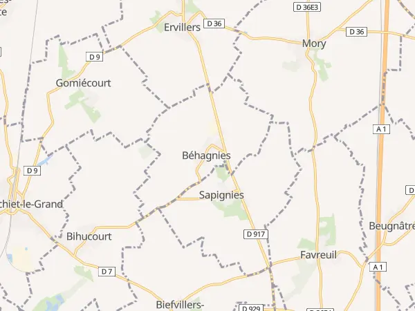 Plan de Béhagnies