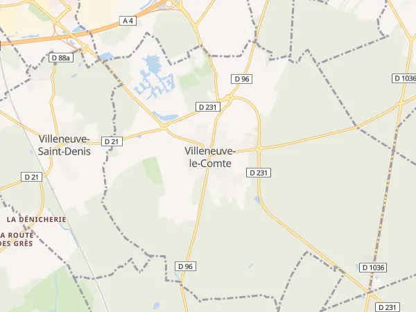 Plan de Villeneuve-le-Comte