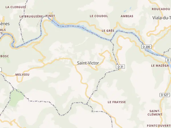 Plan de Saint-Victor-et-Melvieu
