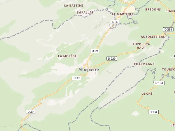 Plan de Albepierre-Bredons