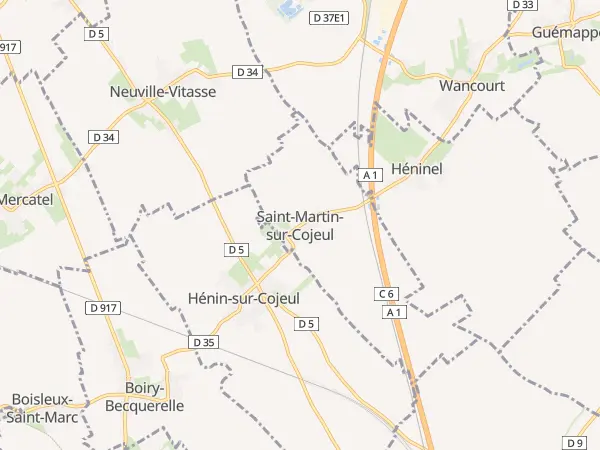 Plan de Saint-Martin-sur-Cojeul