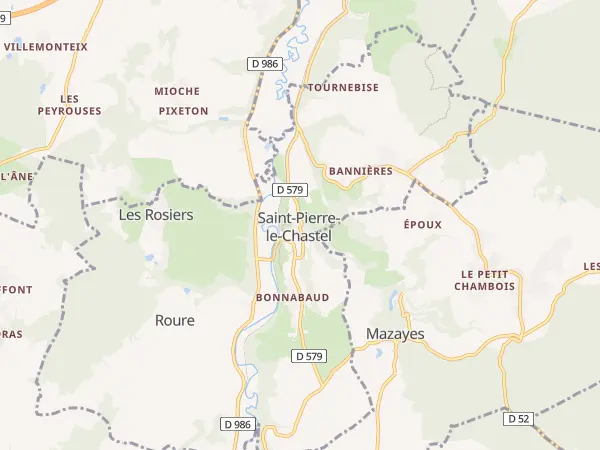Plan de Saint-Pierre-le-Chastel